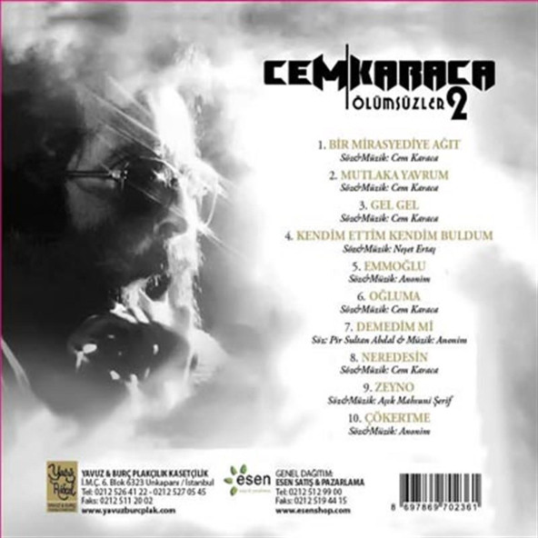 CEM KARACA - ÖLÜMSÜZLER 2 (CD)(2011) - 2