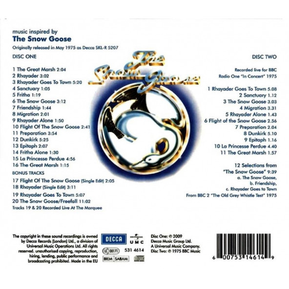 CAMEL - MUSIC INSPIRED BY THE SNOW GOOSE (2 CD) (DELUXE EDITION) (2009) - 2