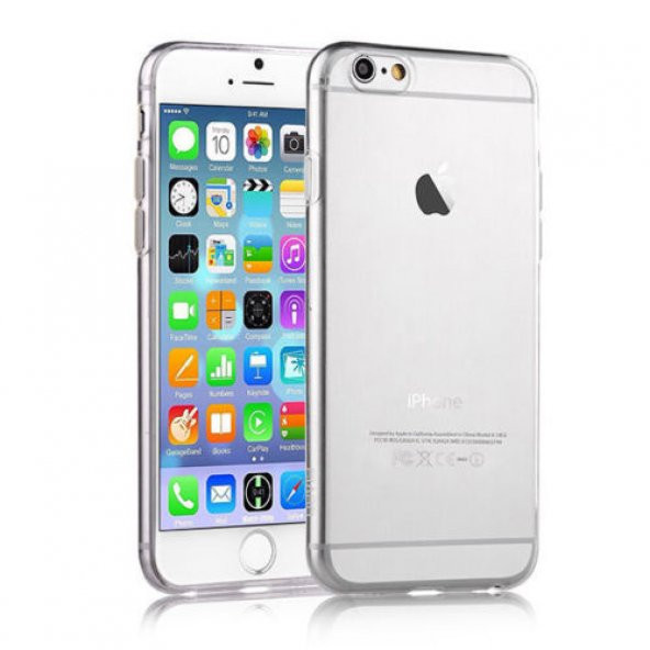 Microsonic Slim Transparent Soft iPhone 6 Plus (5.5) kılıf Beyaz