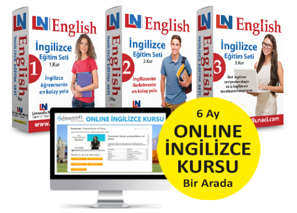 LN İngilizce Eğitim Setleri 3 Kur Bir Arada + 6 Ay Online İngilizce Kursu