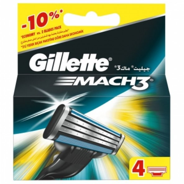 Gillette Mach3 Yedek Tıraş Bıçağı 4lü