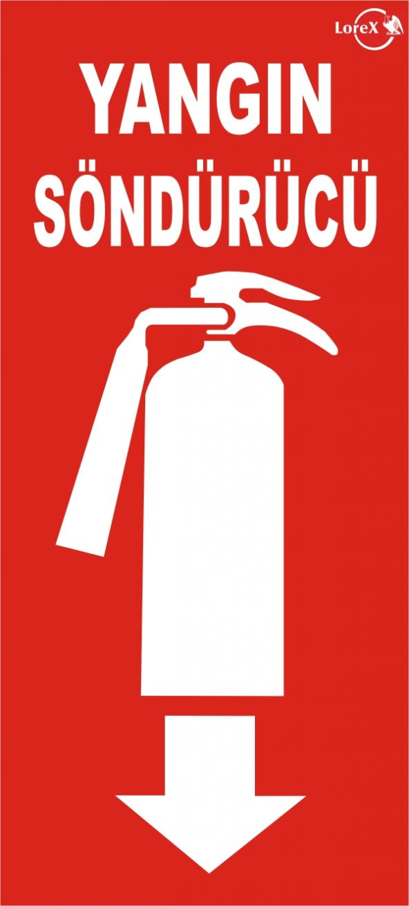LOREX LR-FS Fotolümen Yangın Tüpü Fosforlu İkaz Levhası