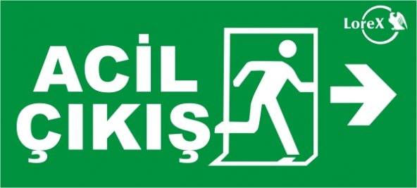 LOREX LR-FR Fotolüminesans Fosforlu Yön Levhası (Sağ Yön)