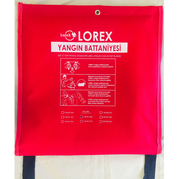 Lorex LR-FB1518C Çantalı Yangın Battaniyesi 150cm x 180cm