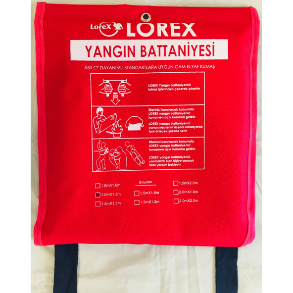 Lorex LR-FB1015C Çantalı 100cm x 150cm Yangın Battaniyesi