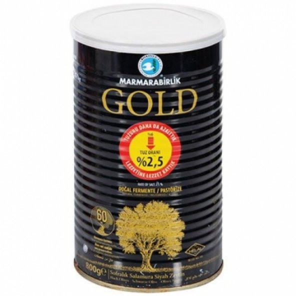 Marmarabirlik Gold Sofralık Salamura Siyah Zeytin 800 Gr