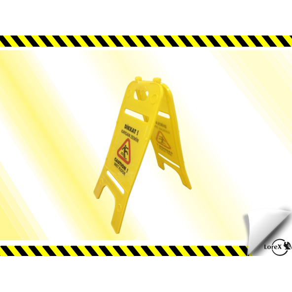 LOREX LR-222K Kaygan Zemin Uyarı Levhası , Ayaklı Uyarı Tabelası