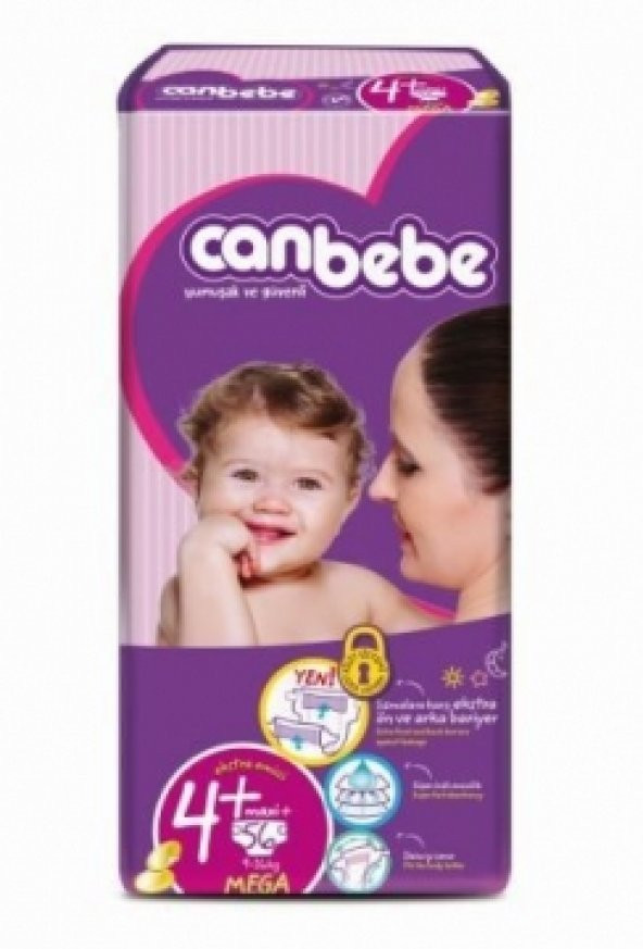 Canbebe Dev Eko Paket  Bebek Bezi Maxi Plus 9 -16 Kg No:4+ 46 Adet