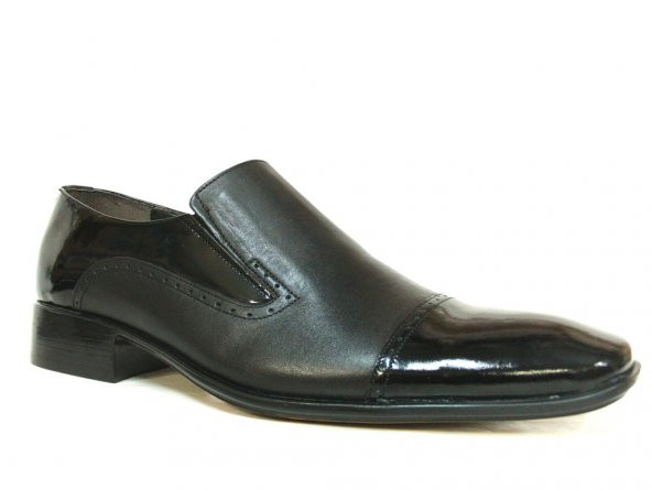 Punto 600224 Siyah Bağcıksız Erkek Ayakkabı