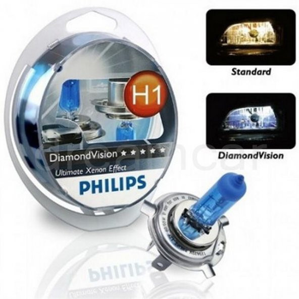 Philips H1 Diamond Vision Ultra Beyaz Işık 5000K