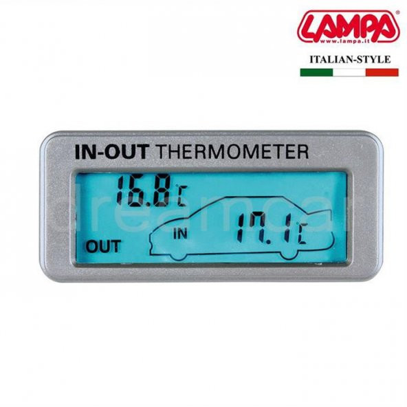 Lampa İç Dış Termometre Mavi Ekranlı 86316