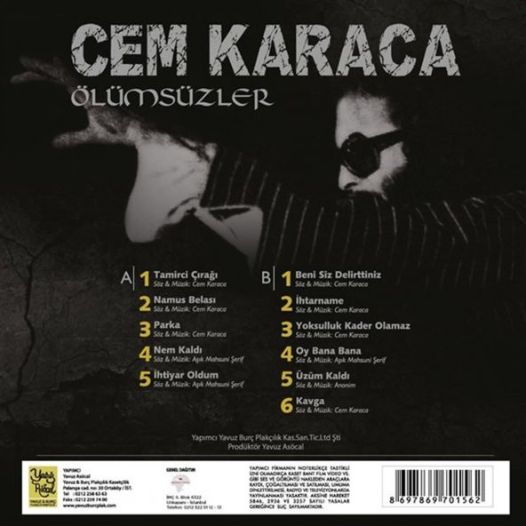 CEM KARACA - ÖLÜMSÜZLER (LP) - 2