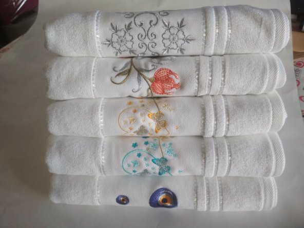 Özdilek Ceylin 50*90 cm 5 Adet Nakışlı Havlu - 2