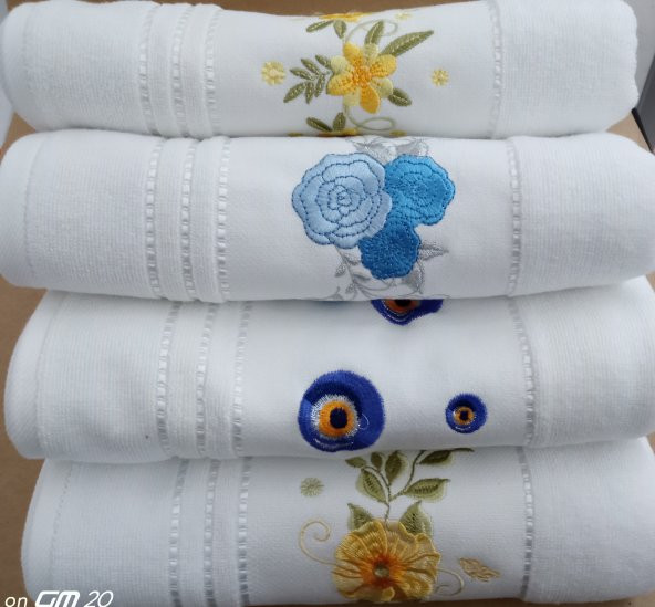 Özdilek Ceylin 50*90 cm 12 Adet Nakışlı Havlu - 2