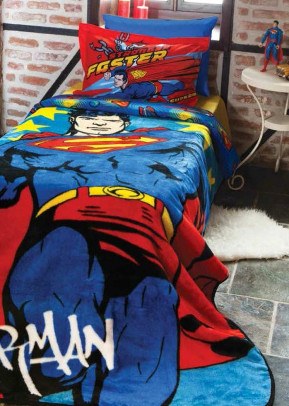 Özdilek Superman Lisanslı Tek Kişilik Battaniye