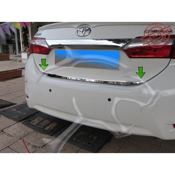 Toyota Corolla Formlu Krom Bagaj Alt Çıtası 2013-2018 Paslanmaz Çelik