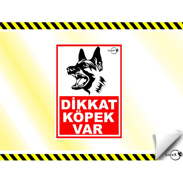 LOREX LR-IS3903 Dikkat Köpek Var Uyarı İkaz Levhası