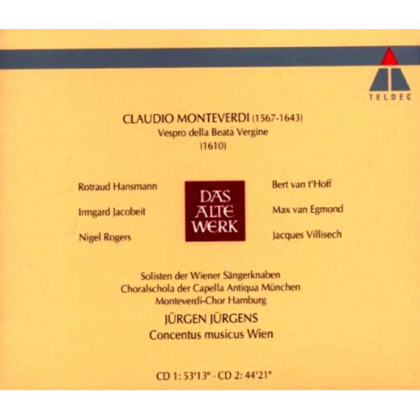 MONTEVERDI - VESPRO DELLA BEATA VERGINE JURGEN JURGEN CONCENTUS MUSICUS WIEN (2 CD) (1993) - 2