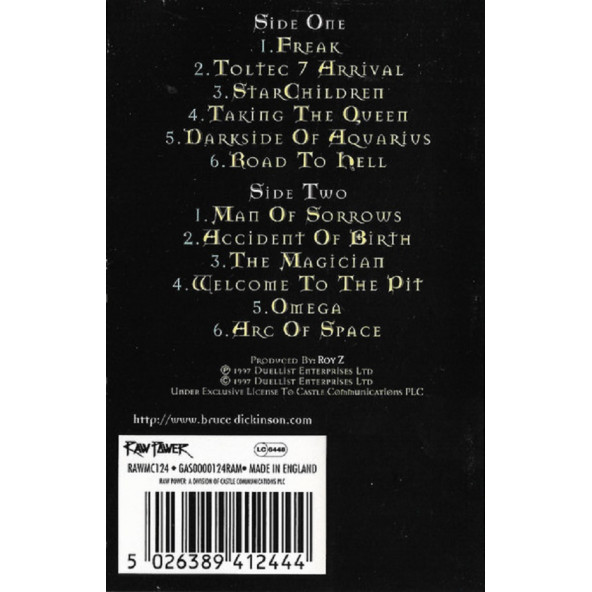 BRUCE DICKINSON - ACCIDENT BIRTH (MC) (1997) - 2