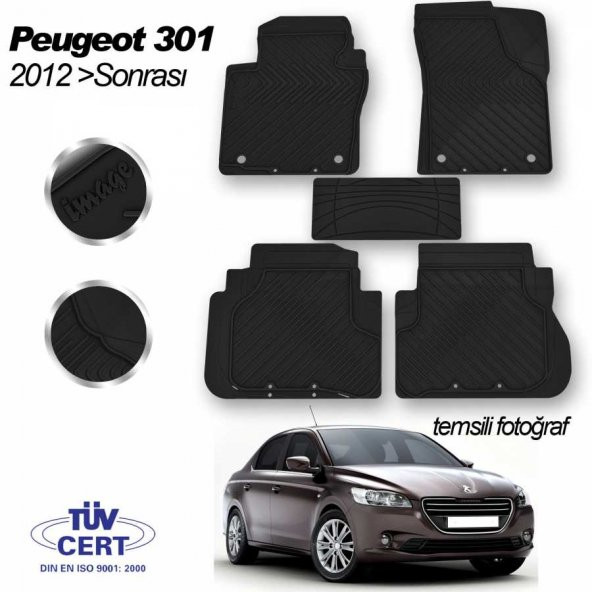 İmage Peugeot 301 Oto Paspas Seti Siyah
