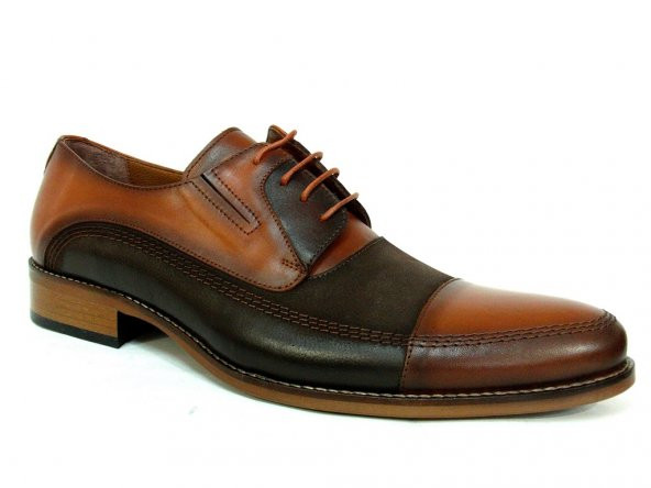 Fastway 1894 Kahverengi Taba Deri Bağcıklı Erkek Ayakkabı