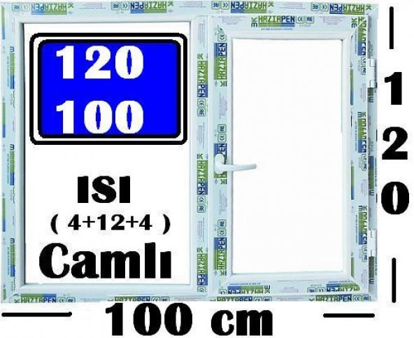 120 X 100 ISI CAMLI PENCERE