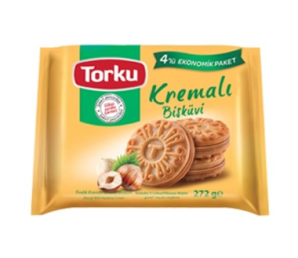 Torku Kremalı Sandviç Bisküvi Fındıklı 272 gr