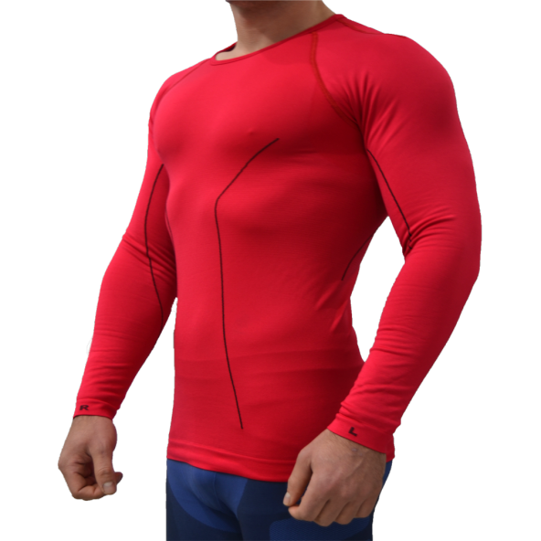 Flk Erkek -20 Derece Outdoor Termal Üst İçlik İçi Havlu Kırmızı Tişört