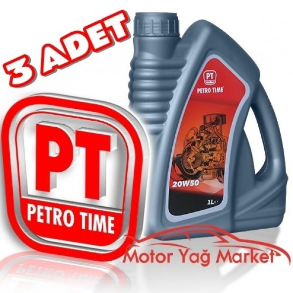 Petro Time 20W-50 1 Litre Motor Yağı (3 ADET)