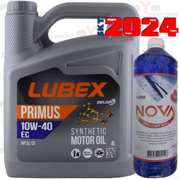 Lubex SL 10W-40 4 Litre Benzinli Motor Yağı +1Lt Cam Suyu