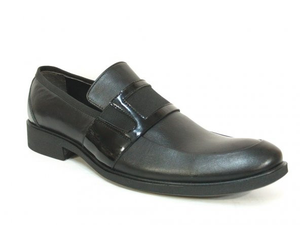 Erol Siyah Bağcıksız Klasik Erkek Ayakkabı