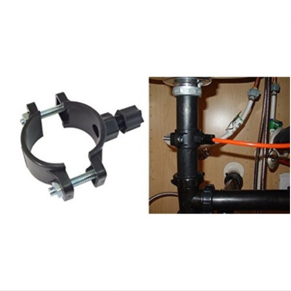 Su Arıtma Cihazı Lavabo Altı Atık Su Gider Kelepçesi siyah - Resim 2