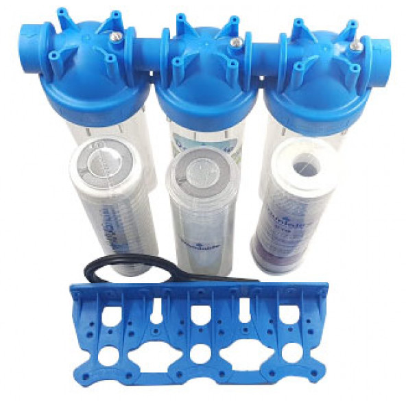 Atlas 10'' Housing 3'Lü Kuyu Suyu Filtre Bina Girişi Daire Girişi - 2