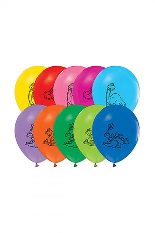 Renkli Dinozorlar Balon