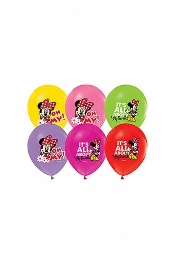 Minnie Baskılı Balon 10lu