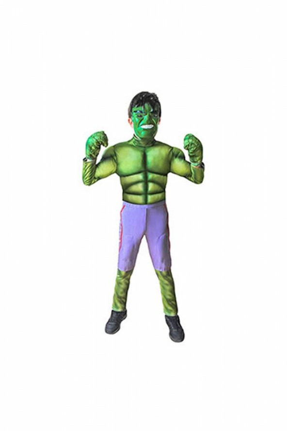 Hulk Çocuk Kostüm 4-6 Yaş 1 Adet