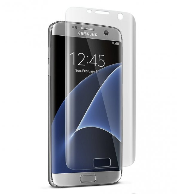 Microsonic Samsung Galaxy S7 Edge Kavisler Dahil Tam Ekran Kaplayıcı Şeffaf Koruyucu Film