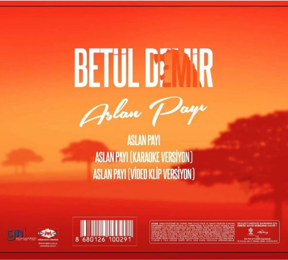 BETÜL DEMİR - ASLAN PAYI (SINGLE CD) - 2