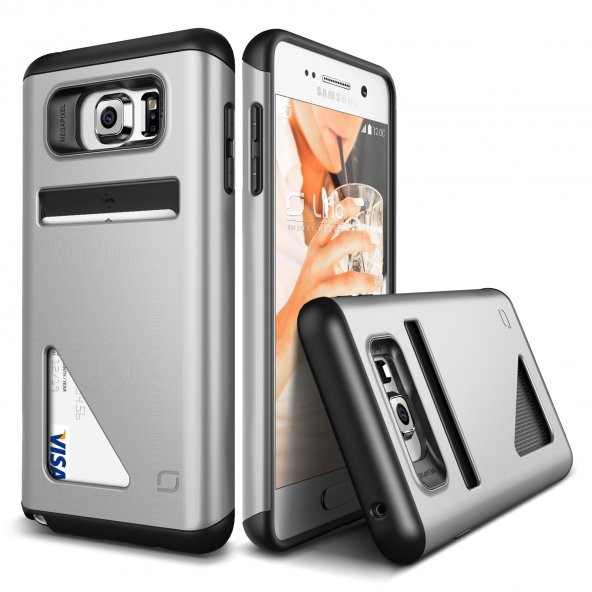 LIFIC Galaxy Note 5 Mighty Card Defense Kılıf Light Silver