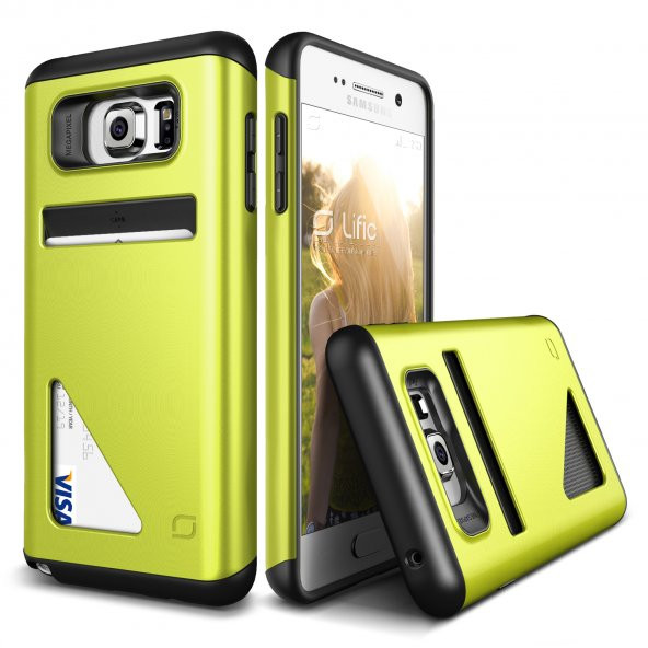 LIFIC Galaxy Note 5 Mighty Card Defense Kılıf Lime