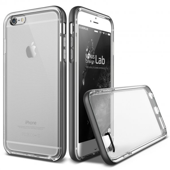 Verus iPhone 6 Plus/6S Plus Crystal Bumper Kılıf Steel Silver