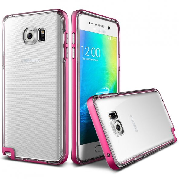 Verus Galaxy Note 5 Crystal Bumper Kılıf Hot Pink