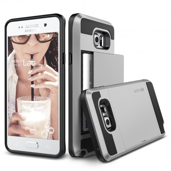Verus Galaxy Note 5 Case Damda Slide Kılıf Light Silver