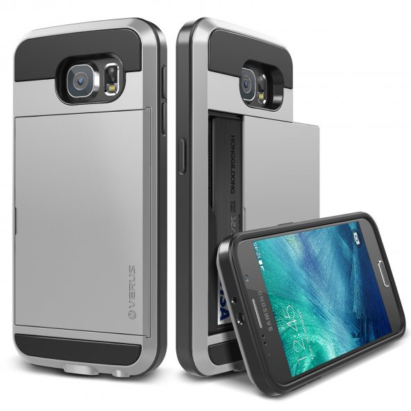 Verus Galaxy S6 Case Damda Slide Kılıf Light Silver