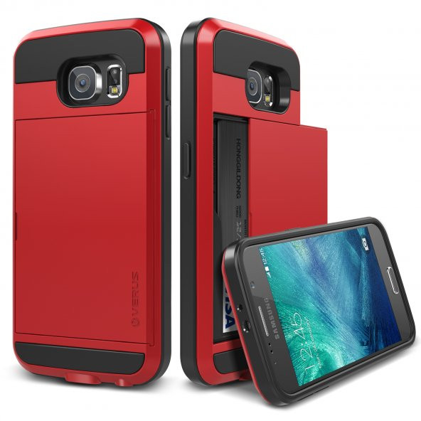 Verus Galaxy S6 Case Damda Slide Kılıf Crimson Red