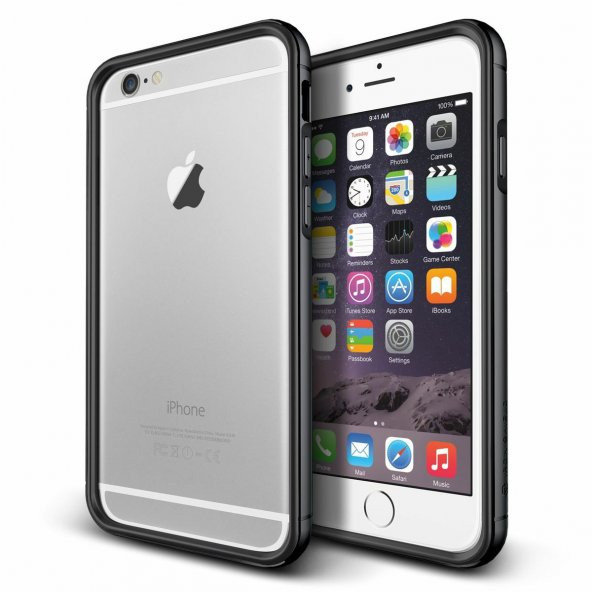 Verus iPhone 6 Plus/6S Plus Iron Bumper Kılıf Black Titanium