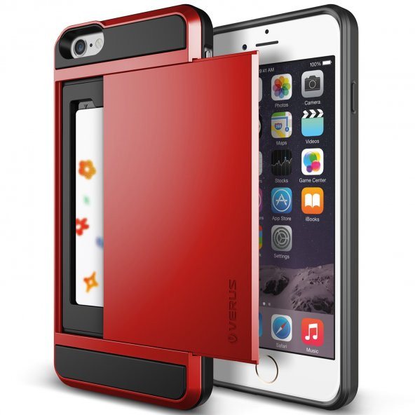 Verus iPhone 6 Plus/6S Plus Damda Slide Kılıf Crimson Red