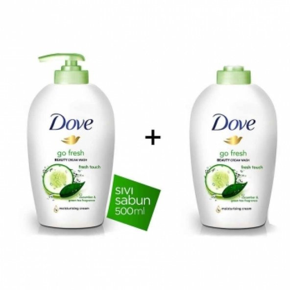 Dove Sıvı Sabun Fresh Touch 500 ml + 500 ml Yedek