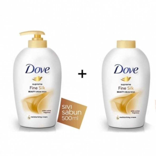 Dove Sıvı Sabun Fine Silk 500 ml + 500 ml Yedek