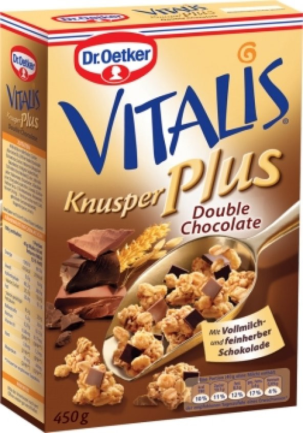 Dr.Oetker Vitalis Sütlü Bitter Çikolatalı Çıtır Müsli 450 gr